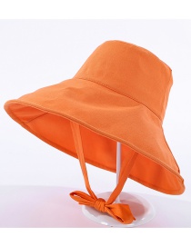 Fashion Orange Fisherman Hat With Big Eaves Band And Bow