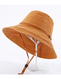 Fashion Caramel Fisherman Hat With Rope