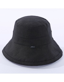 Fashion Black Cloth Label Foldable Fisherman Hat