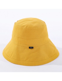Fashion Yellow Cloth Label Foldable Fisherman Hat
