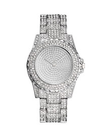 Fashion Silver Brilliant Star-studded Diamond Watch