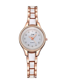 Fashion Flour Quartz Watch With Diamond Strap Bracelet