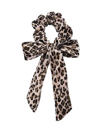 Fashion Green Leopard Bow Bowel Hair Rope