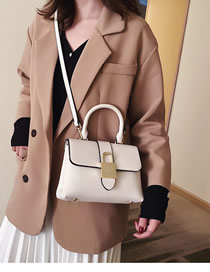 Fashion White Lacquered Shoulder Crossbody Bag