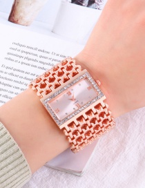 Fashion Rose Gold Women's Quartz Watch With Diamonds