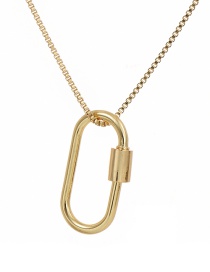 Fashion Golden Copper Round Necklace