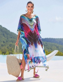 Fashion Color Chiffon Positioning Loose Sunscreen Maxi Dress