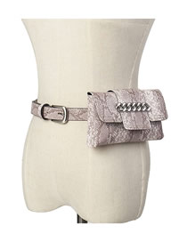 Fashion Snake Pattern Pink Studded Snake Chain Belt Belt Bag