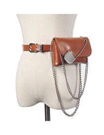 Fashion Camel Broadband Big Pin Chain Cross Body Belt Waist Bag