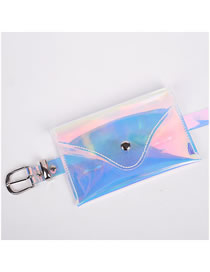 Fashion Color Pu Pin Buckle Magic Color Flip Belt Belt Bag