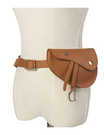 Fashion Camel Belt Buckle Geometric Flap Belt Belt Bag