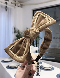 Fashion Khaki Fabric Bow Headband
