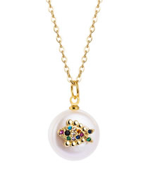 Fashion Color Fish-shaped Alloy Necklace With Pearls And Diamonds