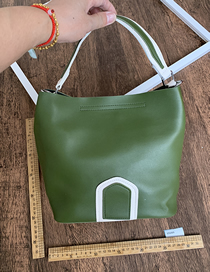 Fashion Dark Green Pu Ink Green Hand Bag