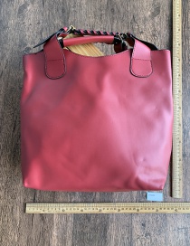 Fashion Red Pu Bucket Bag Shoulder Bag