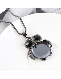 Fashion Gun Black + Black Eagle Diamond Necklace
