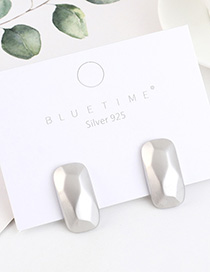 Fashion Dumb Silver Gold-plated Irregular-cut Geometric Earrings