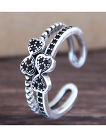 Fashion Silver Openwork Ring With Bow