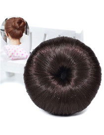 Fashion Dark Brown Ball Head Wig