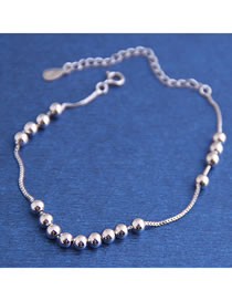 Fashion Silver Round Bead Alloy Adjustable Bracelet