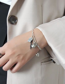 Fashion Silver Smiley Heart Shaped Alloy Bracelet