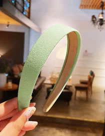 Fashion Green Matte Cloth Clothing Wide-brimmed Solid Color Headband