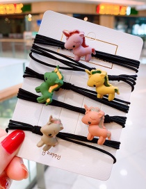 Fashion Pony (set Of 5) Resin Unicorn Play Color Children's Headband Set