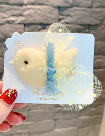Fashion Yellow Bird Net Yarn Hit Color Children's Hairpin