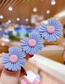 Fashion Blue Gray Series Resin Small Daisy Flower Hit Color Child Hair Clip