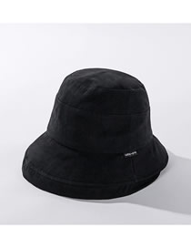 Fashion Black English Small Logo Stitching Fisherman Hat