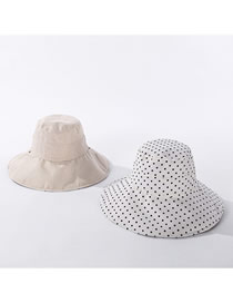 Fashion Beige Double-sided Foldable Cotton And Linen Fisherman Hat