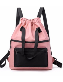 Fashion Pink Drawstring Drawstring Nylon Bucket Backpack