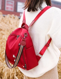 Fashion Red Plum Embroidered Backpack