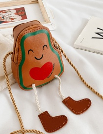 Fashion Light Brown Carrot Emoji Caring Children Diagonal Package