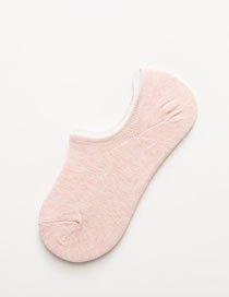 Fashion Pink Solid Color Non-slip Stealth Boat Socks