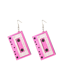 Fashion Pink Acrylic Alloy Alloy Earrings