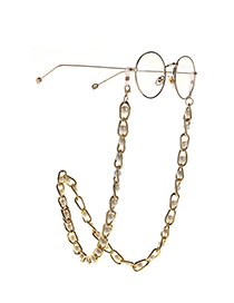 Fashion Golden Color-fast Color Pearl Non-slip Glasses Chain