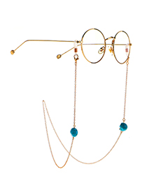 Fashion Golden Colorfast And Easy To Fade Skull Turquoise Glasses Chain