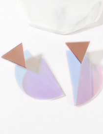 Fashion Semicircle Color Colorful Sequin Geometric Earrings