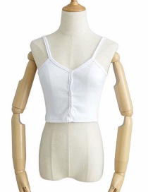 Fashion White Front Breasted Camisole