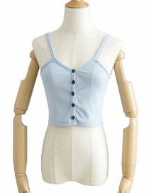 Fashion Blue Front Breasted Camisole