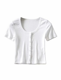 Fashion White Threaded Single-breasted T-shirt Cardigan