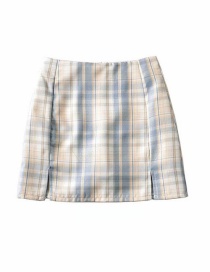Fashion Caran Check Print Skirt