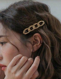 Fashion Golden One Chain Twist Hairpin
