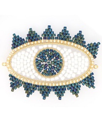 Fashion Colorful Blue Bead Braided Eye Accessories