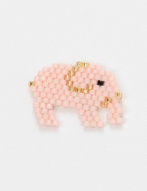 Fashion Pink Elephant Bead Braided Beaded Accessories