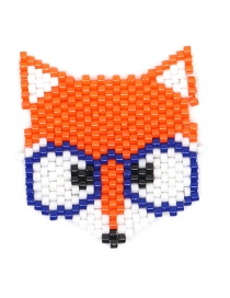 Fashion Orange Fox Bead Braided Beaded Accessories