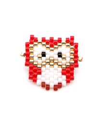 Fashion Red Owl Bead Woven Bird Accessories