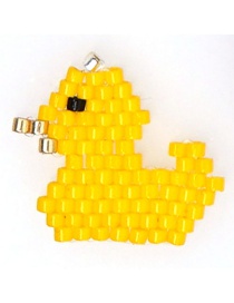 Fashion Yellow Duckling Bead Woven Bird Accessories