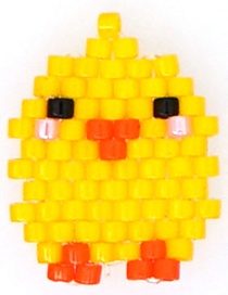 Fashion Yellow Duck Bead Woven Bird Accessories